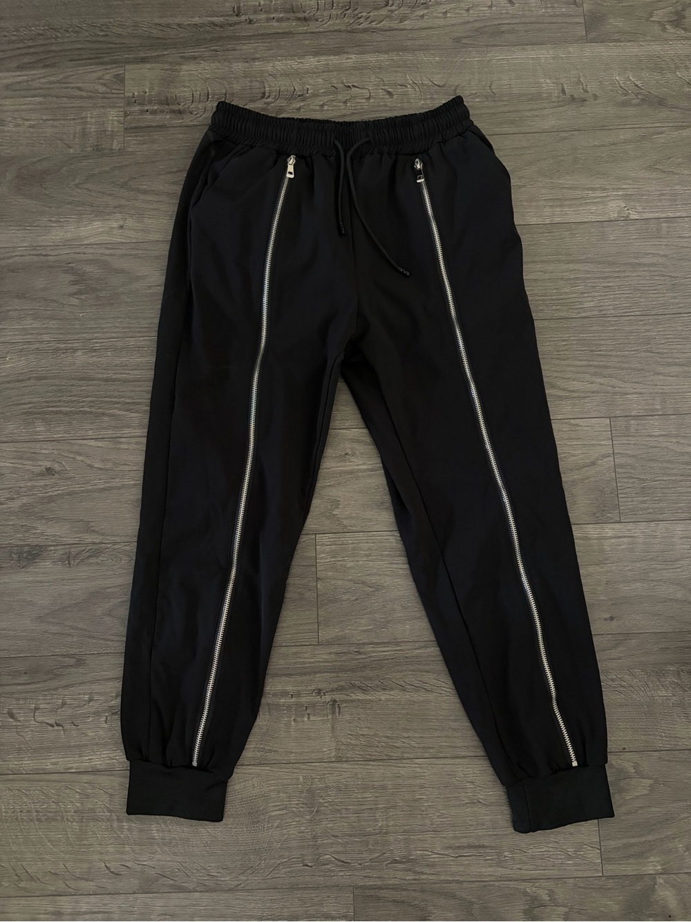 Y3- yohji Yamamoto Black Men’s Front Zippers Jogger Pants